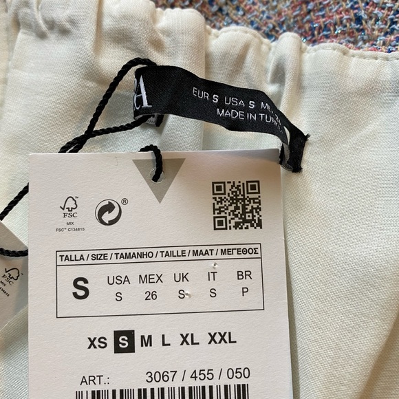 NWT Zara Checkered Crop Top, Size S - Picture 11 of 12